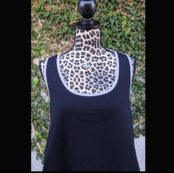 Splendid Black with grey trim halter tank top - XL - Picture 4 of 11